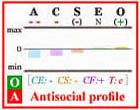 Antisocial Big Five personality profile with frame.