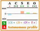 Autonomous Big Five personality profile with frame.