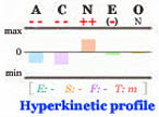 Hyperkinetic Big Five personality profile.