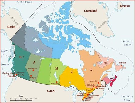 Hand reading network in Canada: map!