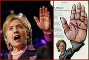 Hillary Clinton's simian line!