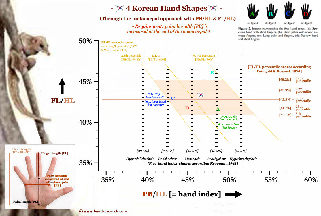 4 Korean hand shapes.