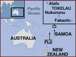 Hand reading network in Tokelau!