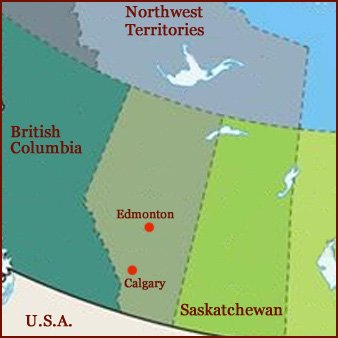 Hand reading network in the state of Alberta (CAN): map!