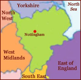 Hand reading network in East Midlands, England: map!