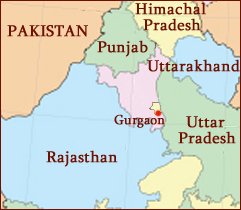 Hand reading network in the state of Haryana (India): map!