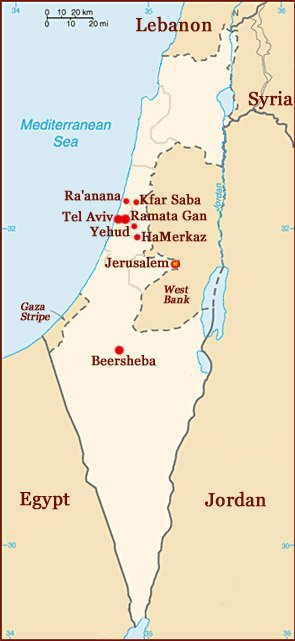 Hand reading network in Israel: map!