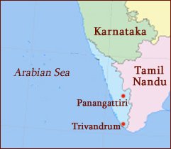 Hand reading network in the state of Kerala (India): map!