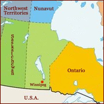 Hand reading network in the state of Manitoba (CAN): map!