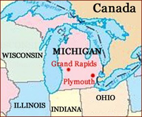 Hand reading network in the state of Michigan (US): map!