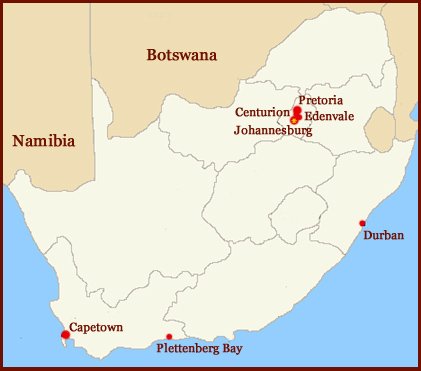 Hand reading network in South-Africa: map!