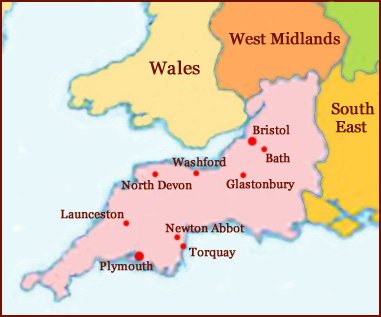 Hand reading network in South West (England): map!