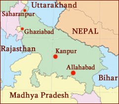 Hand reading network in the state of Uttar Pradesh (India): map!