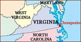 Hand reading network in the state of Virginia (US): map!