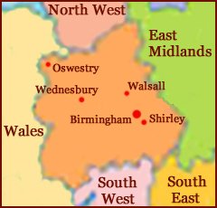 Hand reading network in West Midlands (England): map!