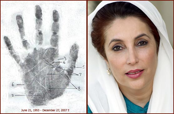 Benazir Bhutto PalmPrint