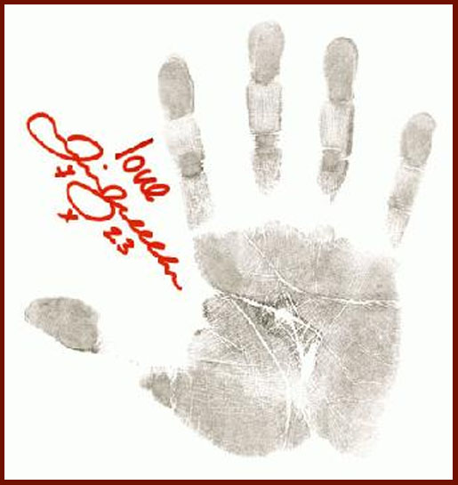 David Beckham's handprint