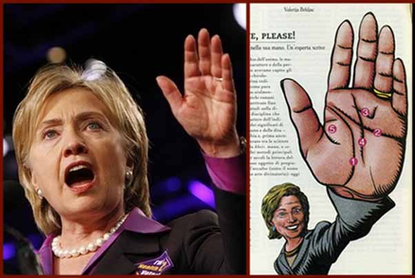 Hillary Clinton's left hand
