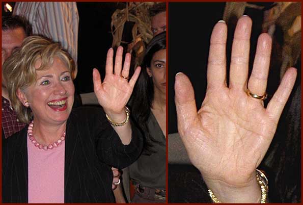 Hillary Clinton's left hand