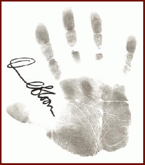 Orlando Bloom's handprint