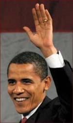 The hands of Barack Obama.