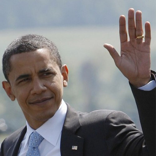 Barack Obama: his left hand.