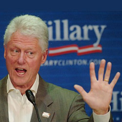 Bill Clinton: his left hand.