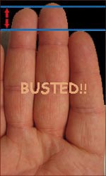 Busted by digit ratio