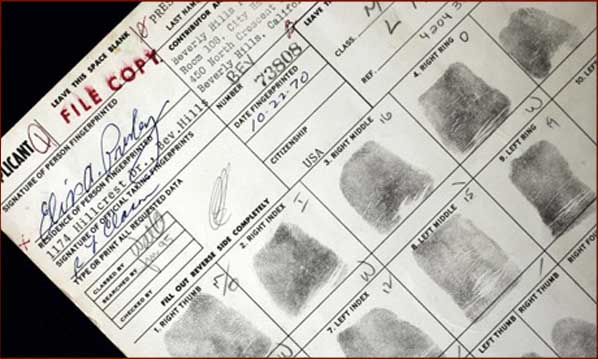 Elvis Presley's fingerprints