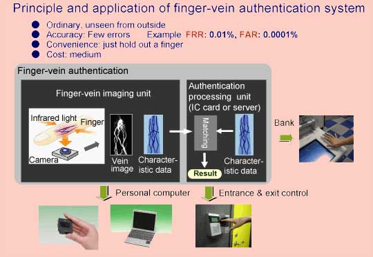 Finger vein authentification