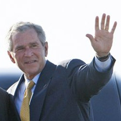 George W. Bush: his left hand.