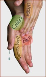 Hand hygiene is important to stop influenza A & the swine flu bacteria.