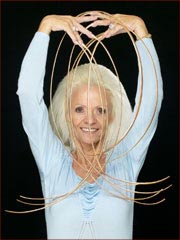 Lee Redmond after the loss of her world record longest fingernails.