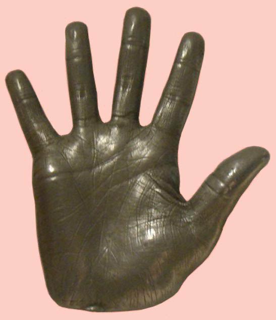 The hands of Michael Jackson: left hand + right hand.
