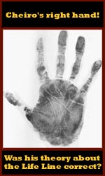 The right hand of the famous palmist Cheiro.