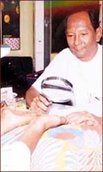 Palmist in Myanmar.