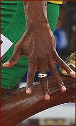 The world's fastest hand: Usain Bolt's left hand.