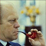 Former US president Gerald Ford: left hand pipe.