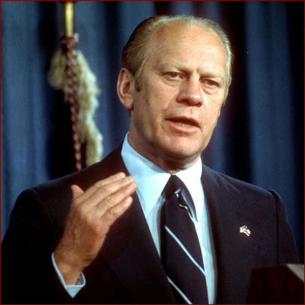 Former US president Gerald Ford: right hand gesture photo