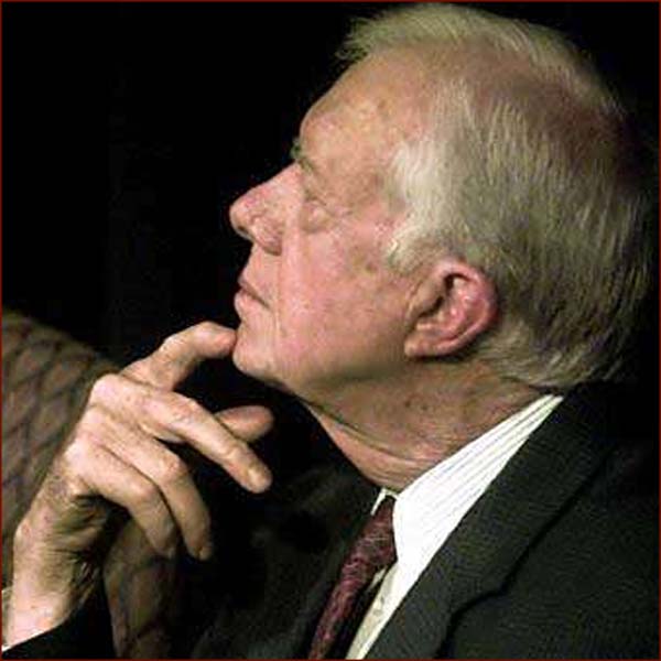 Former US president Jimmy Carter: right hand thinker.