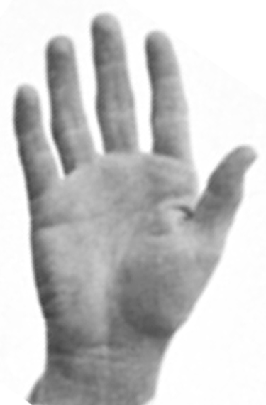 US president John F. Kennedy (JFK): right hand photo