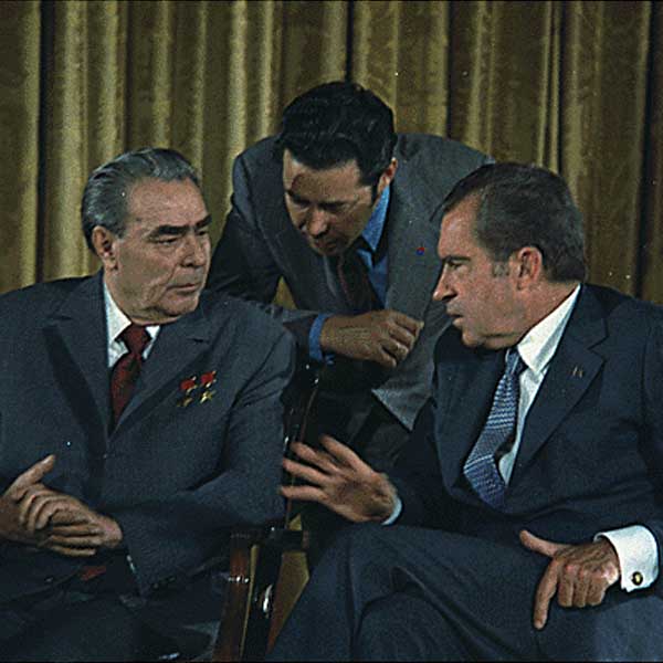 Former US president Richard Nixon & former Russian president Leonid Brezhnev