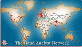 Global map: hand reading network - the Hand Analyst Network