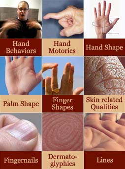 Palm reading as a diagnostic aid.