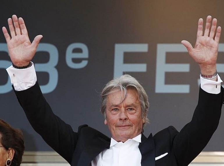 Alain Delon's simian line.