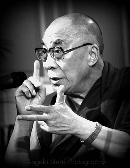 Speaking hands by the Dalai Lama.