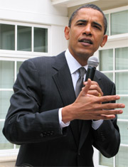 Barack Obama - hand portrait.