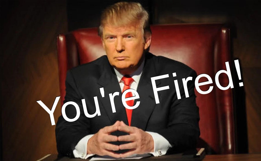 Donald Trump's words: you're fired!