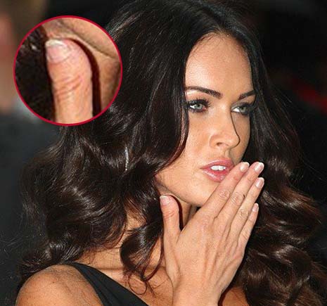 megan fox thumb toe. Megan Fox#39;s thumb of her right