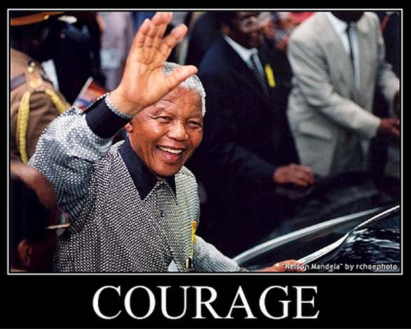 Nelson Mandela - a life story of courage.